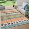 World Rug Gallery Palm Floral Leaves Indoor/Outdoor Area Rug 5'x7' Gray Area Rug 5557MULTI5X7 - alternate 1